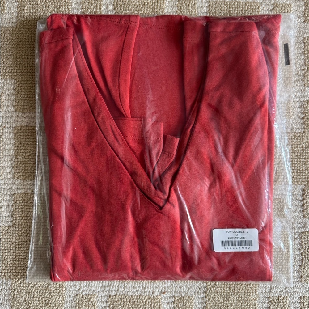 Casual Living V-Neck 3/4 Sleeve Top Travel Casual Workwear Burnt Orange M - Picture 5 of 6
